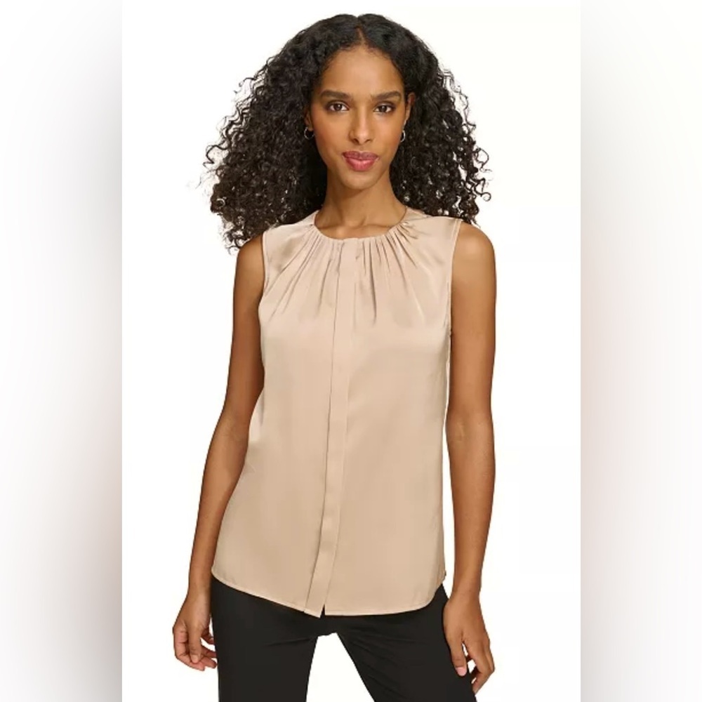 NWT CALVIN KLEIN Gold Sleeveless Top